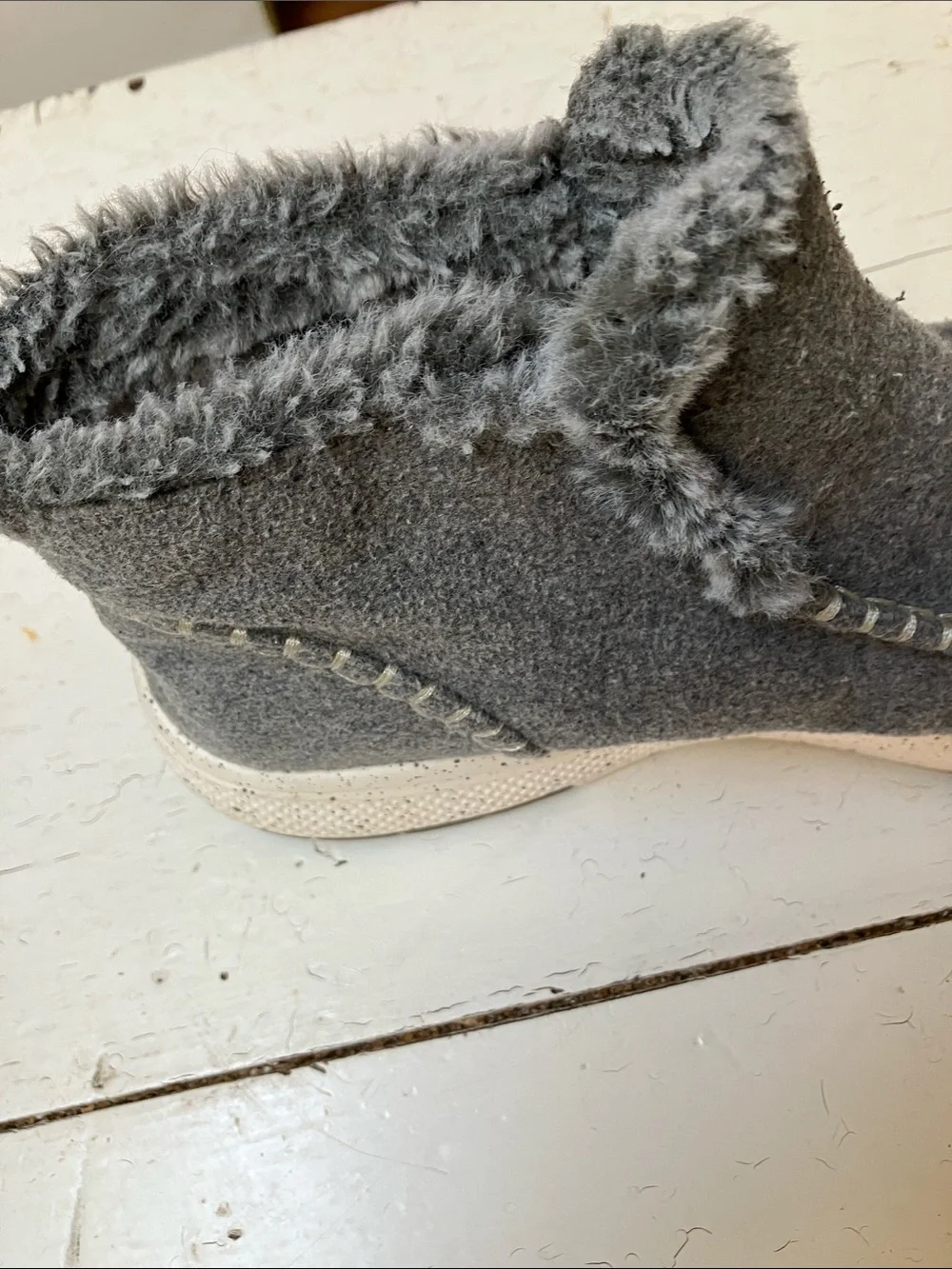 Skechers BOBS Women’s Sz 11 Grey Pull-on Skipper Wave Angelie Warmth Boots
